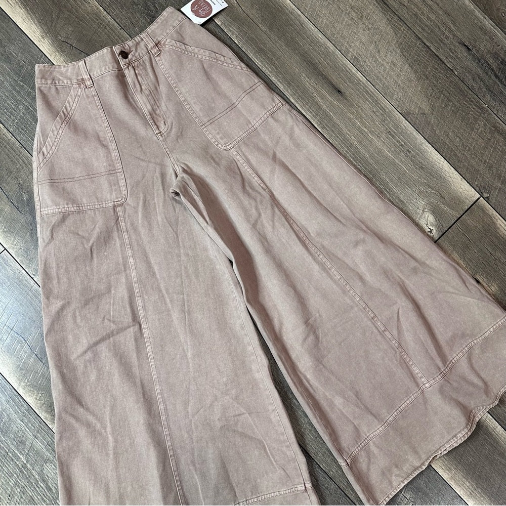 Mustard Seed Hi Rise Wide Leg Pants