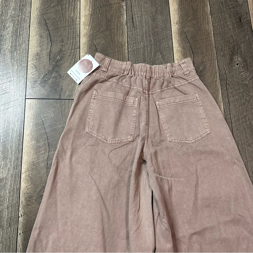 Mustard Seed Hi Rise Wide Leg Pants