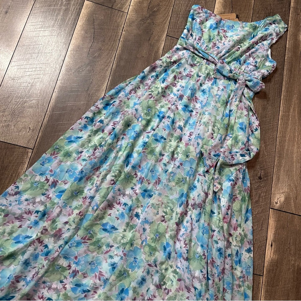 big Hit Single Shoulder Floral Maxi Dress