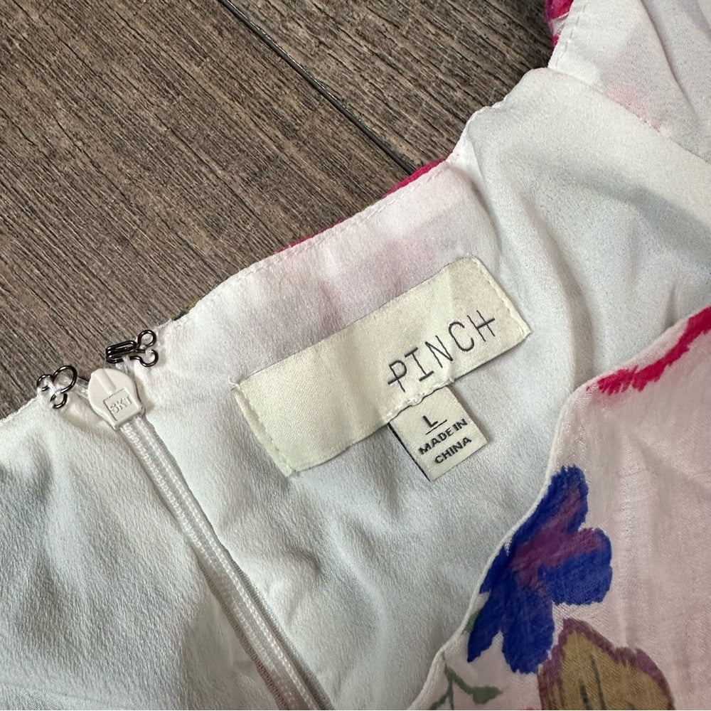 Pinch Floral Puff Sleeve Midi Dress