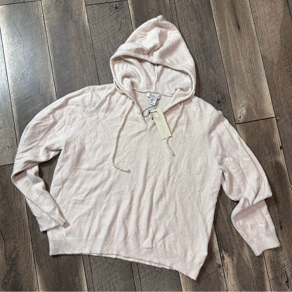 Rachel Zoe Cozy Soft Hooded V Neck Pullover