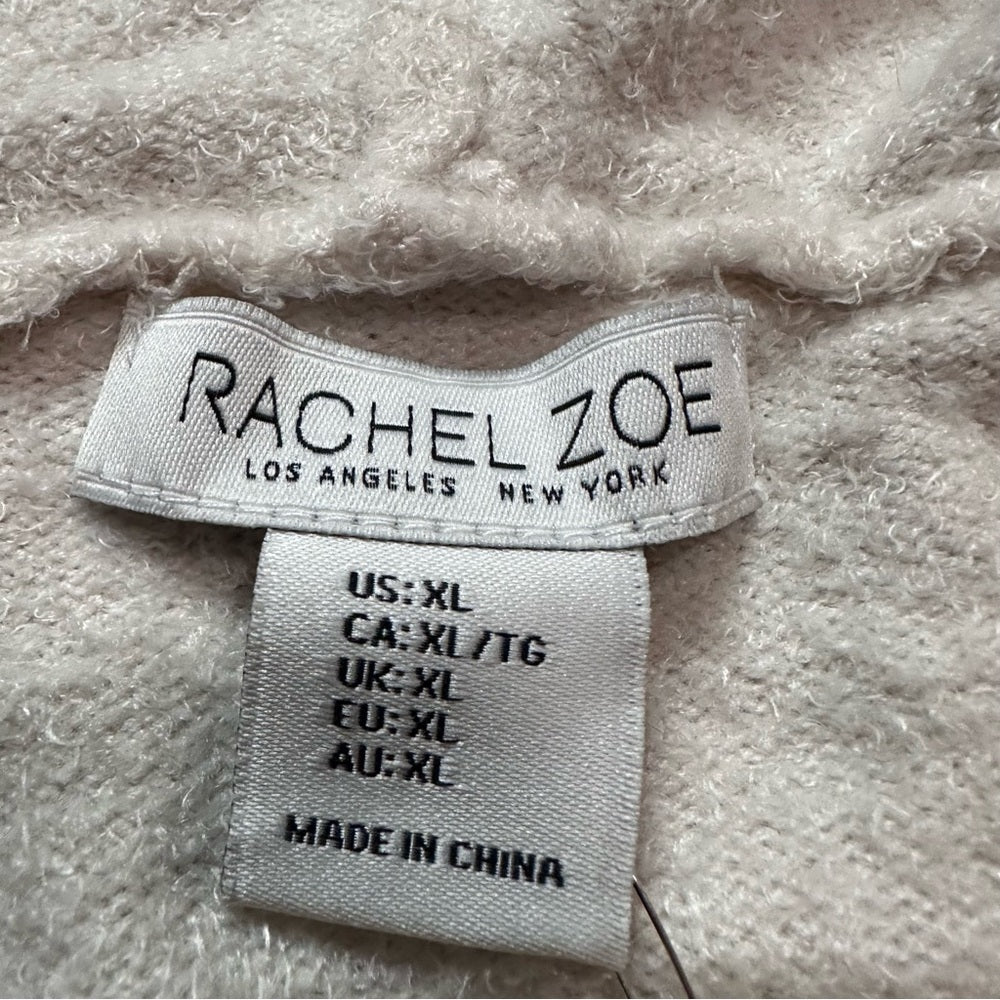 Rachel Zoe Cozy Soft Hooded V Neck Pullover