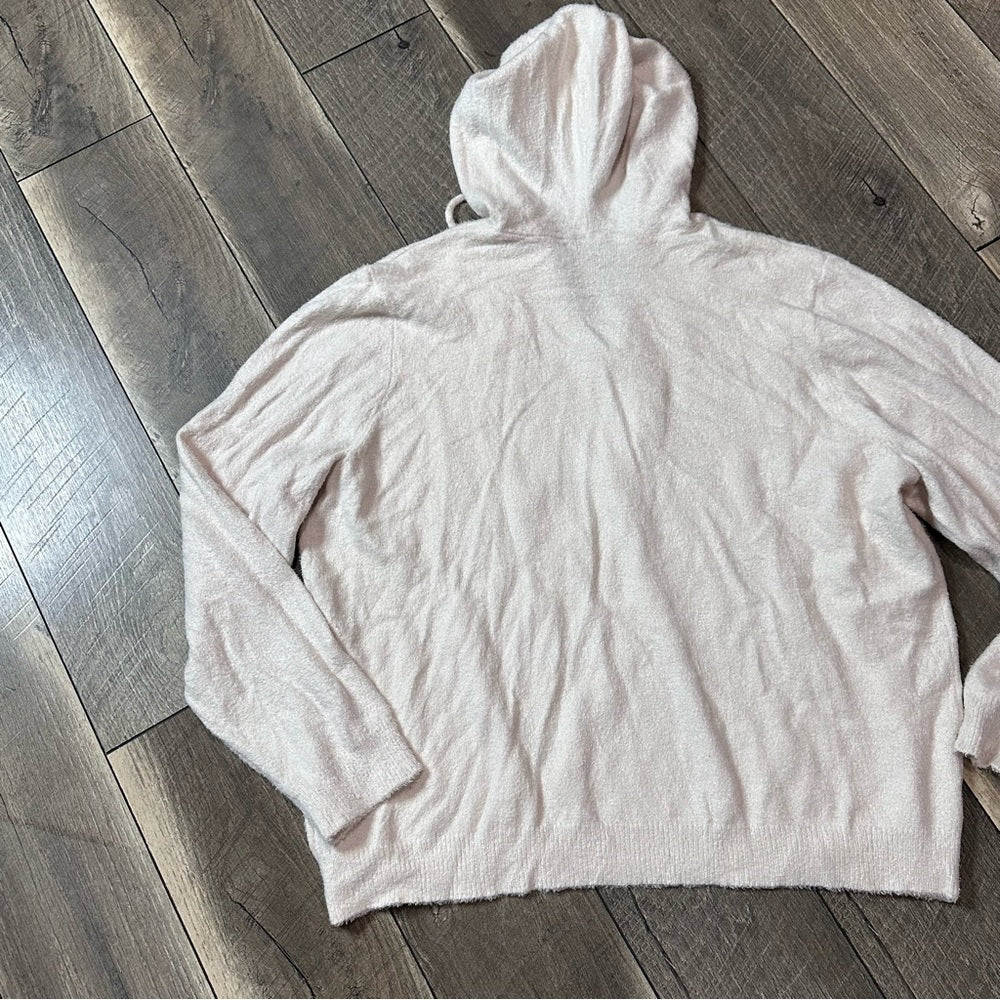 Rachel Zoe Cozy Soft Hooded V Neck Pullover