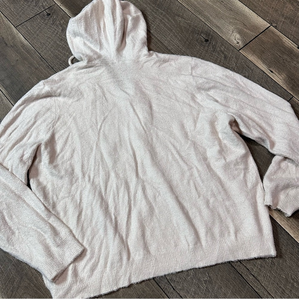 Rachel Zoe Cozy Soft Hooded V Neck Pullover