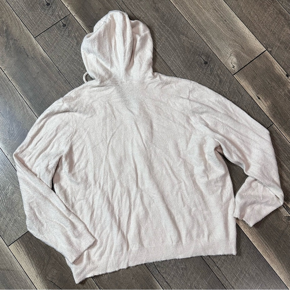 Rachel Zoe Cozy Soft Hooded V Neck Pullover