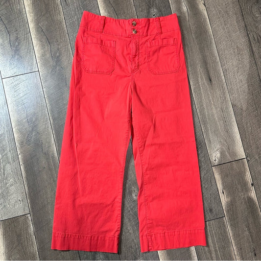 Lauren Conrad Super Hi Rise Coral Wide Leg Pants