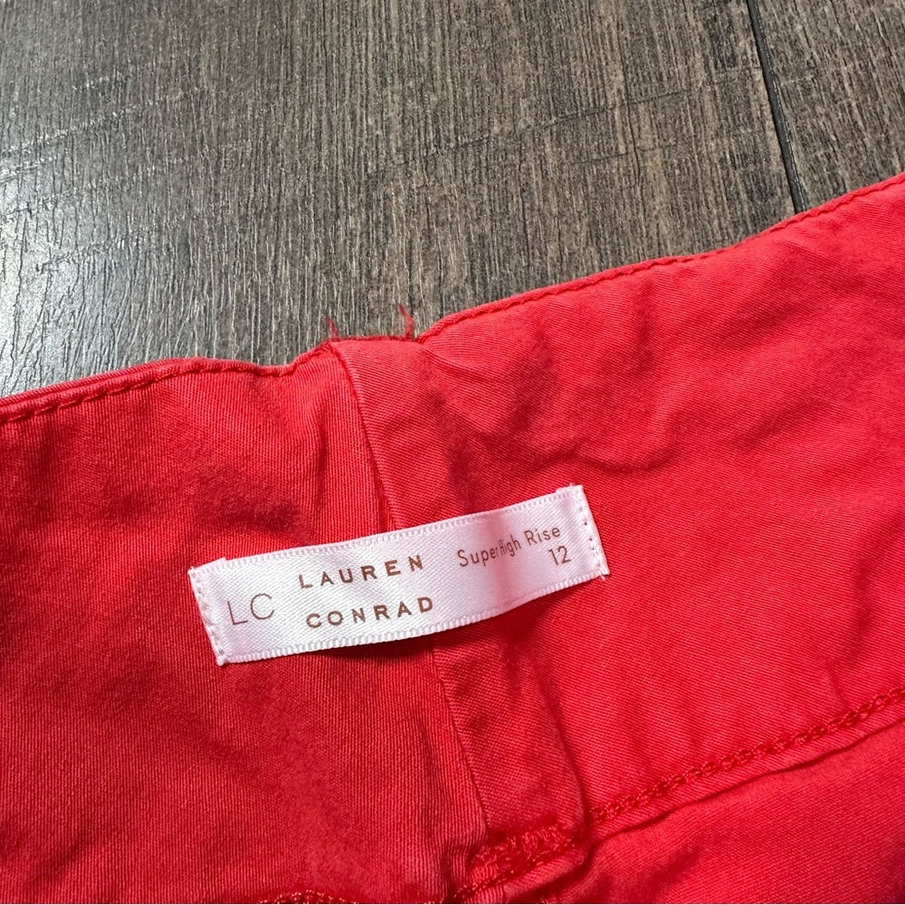 Lauren Conrad Super Hi Rise Coral Wide Leg Pants