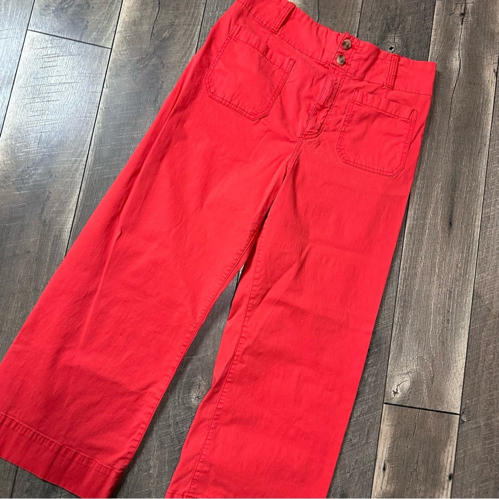 Lauren Conrad Super Hi Rise Coral Wide Leg Pants