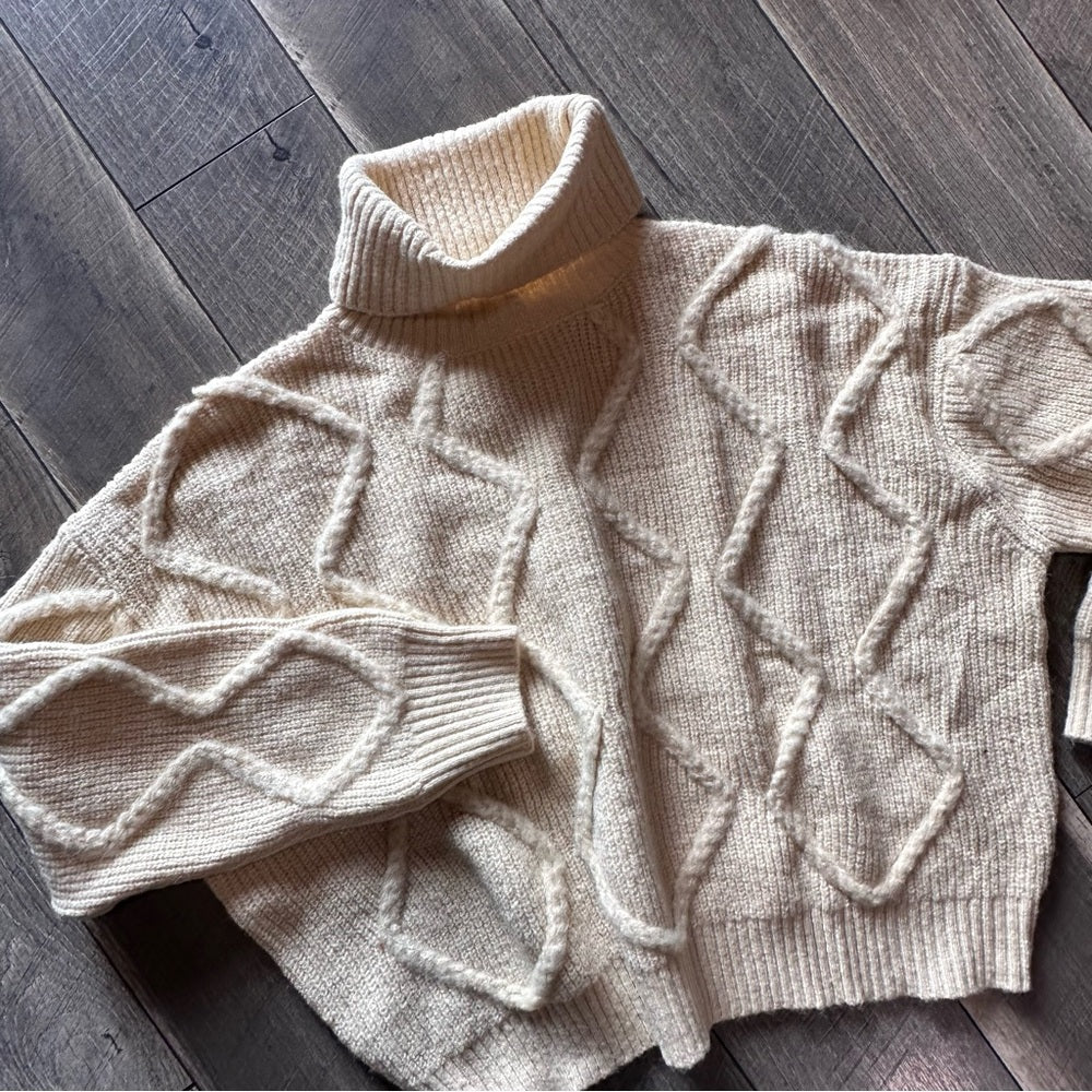 Gilli Baby Yellow Chunky Turtleneck Sweater