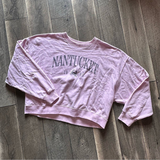 Hollister Crop Pullover Crewneck