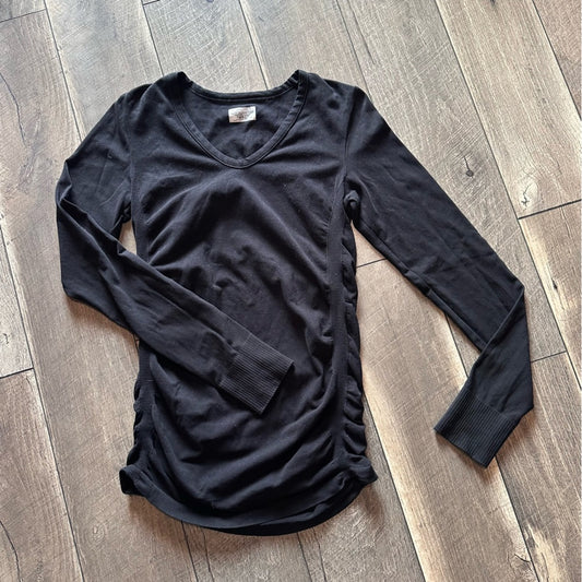 Athleta Black Long Sleeve Workout Top