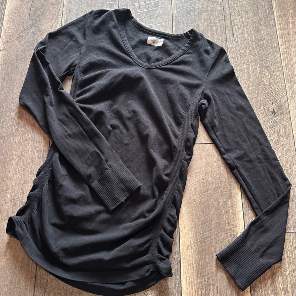 Athleta Black Long Sleeve Workout Top