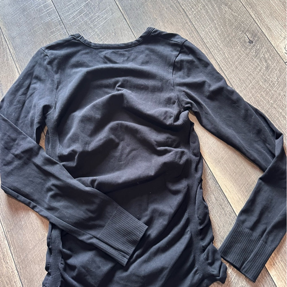 Athleta Black Long Sleeve Workout Top
