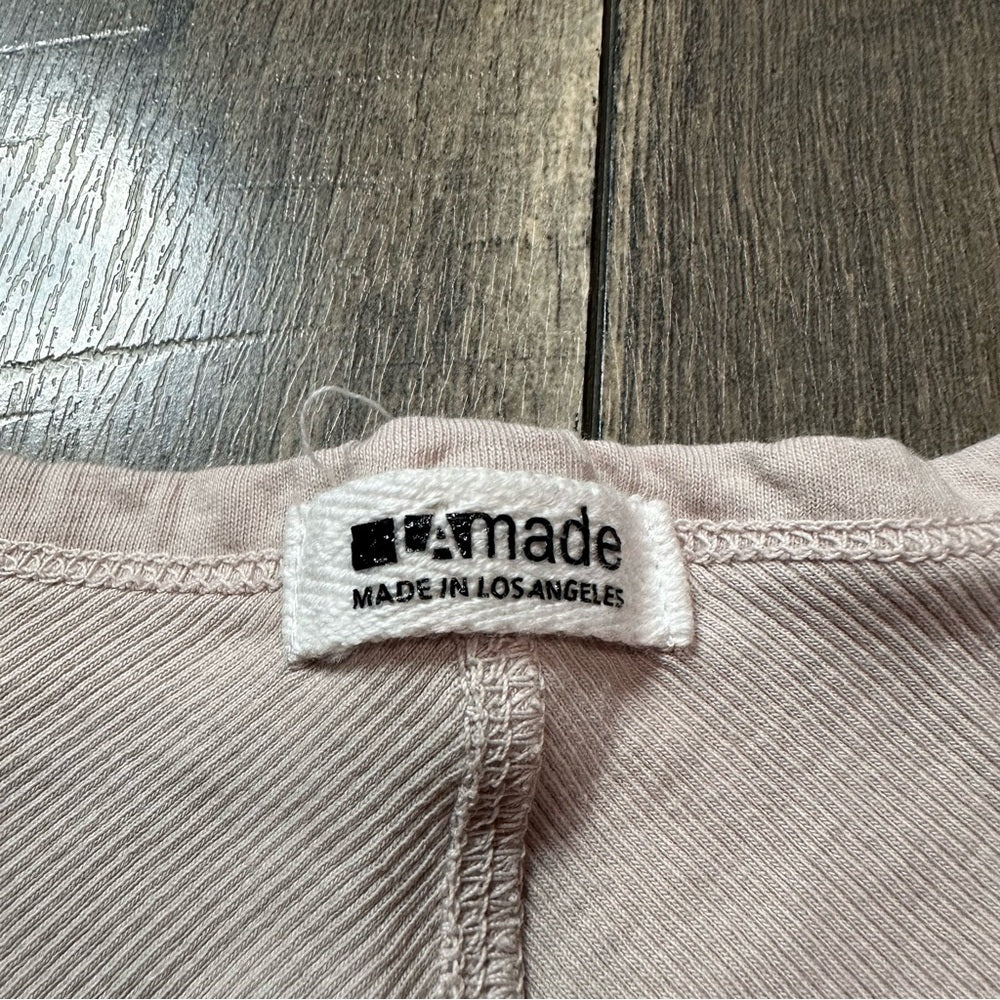 LA Made Cream Button Tank Top