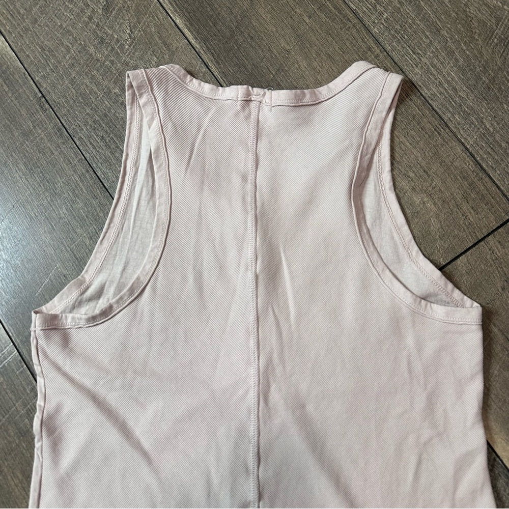 LA Made Cream Button Tank Top