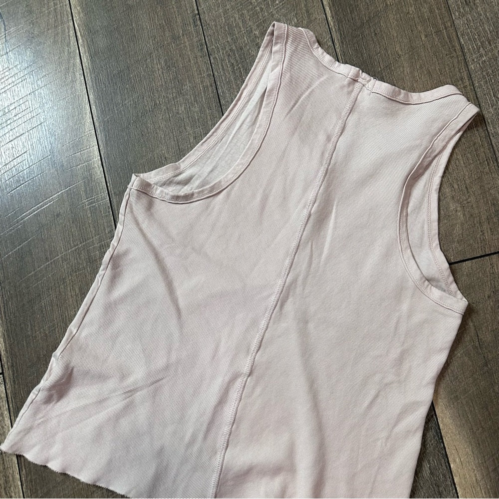 LA Made Cream Button Tank Top
