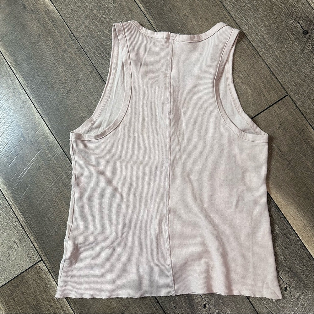 LA Made Cream Button Tank Top