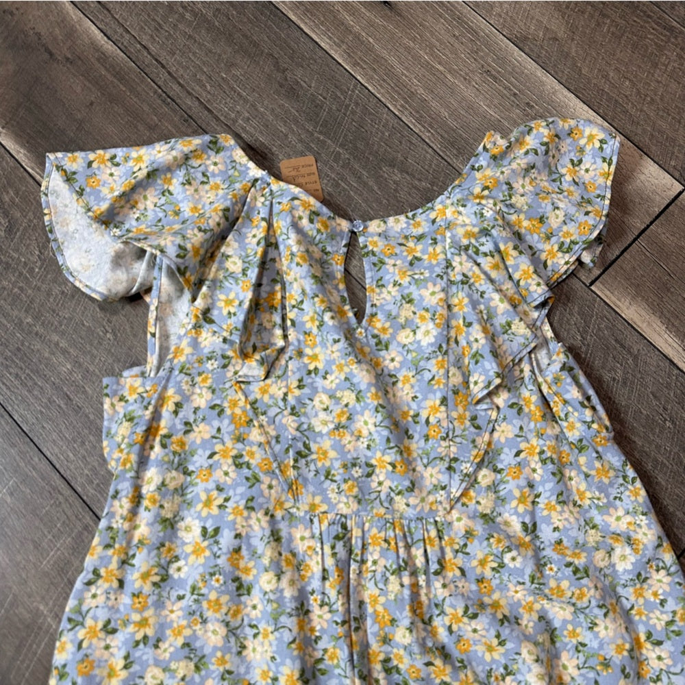 Hem & Thread Floral Linen Blend Dress