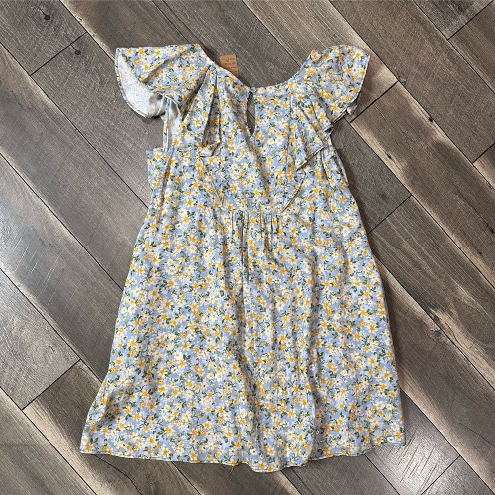 Hem & Thread Floral Linen Blend Dress