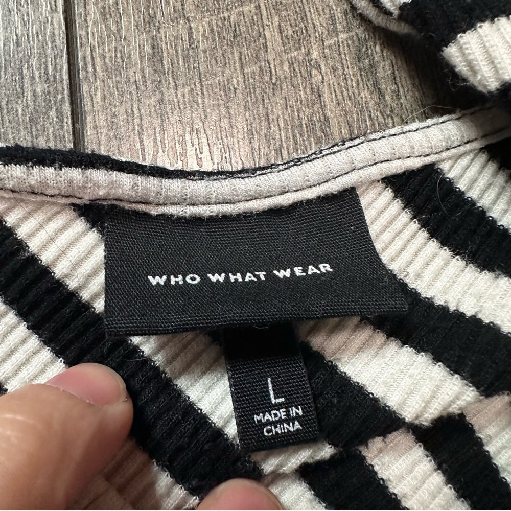 Who What Wear Butter Soft Striped Long Sleeve Top