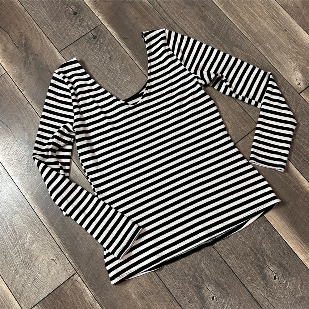 Who What Wear Butter Soft Striped Long Sleeve Top