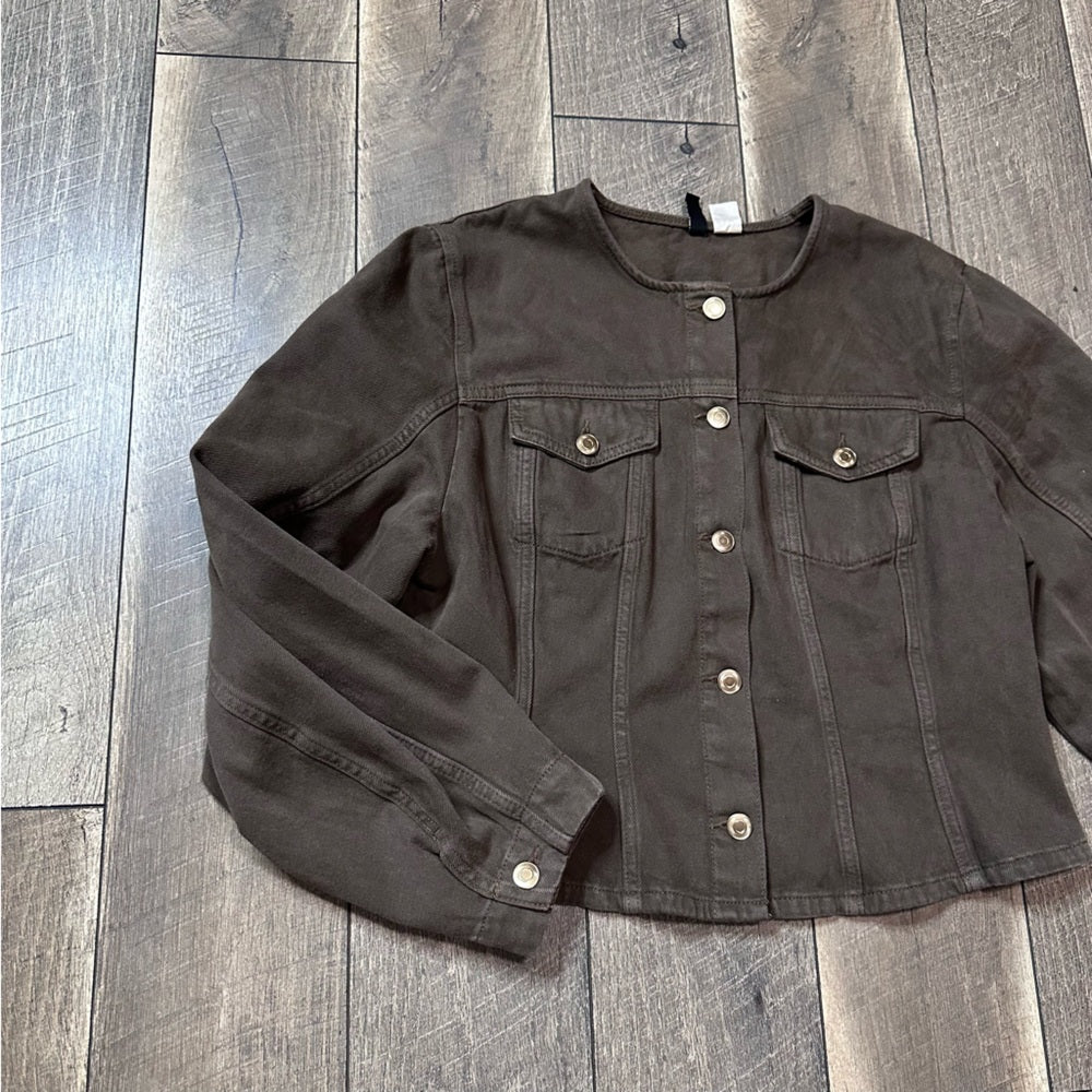 H&M Brown Button Down Jacket