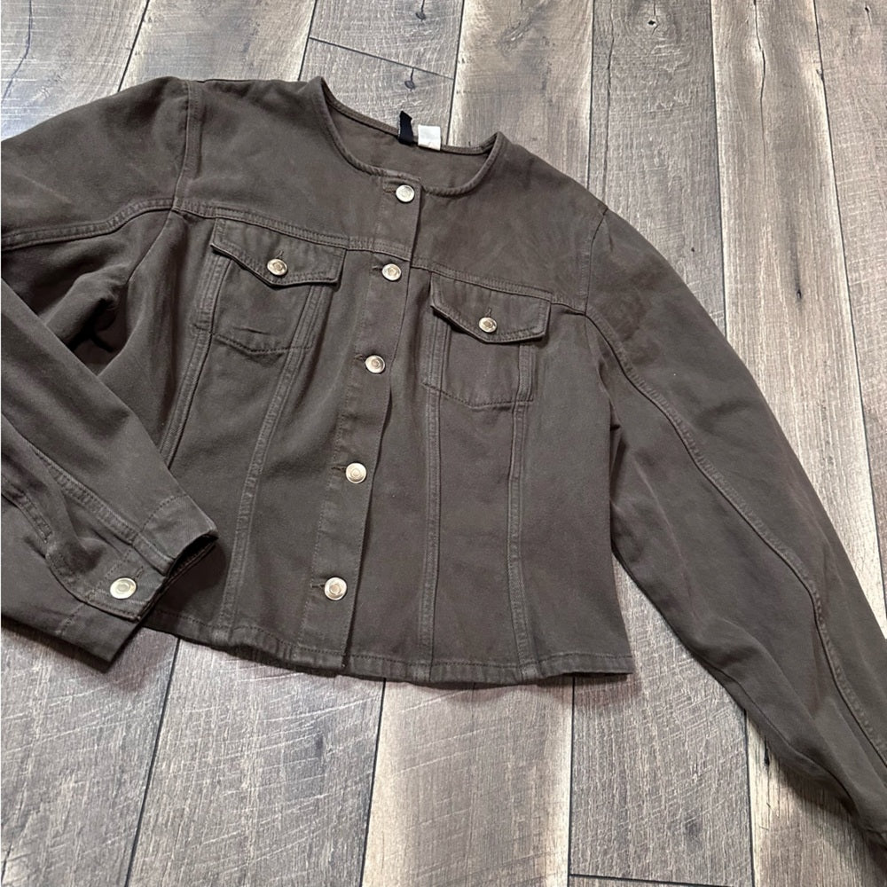 H&M Brown Button Down Jacket