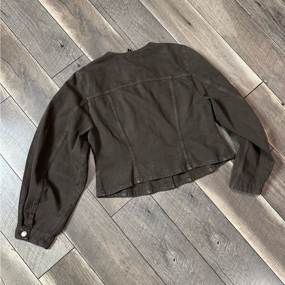 H&M Brown Button Down Jacket