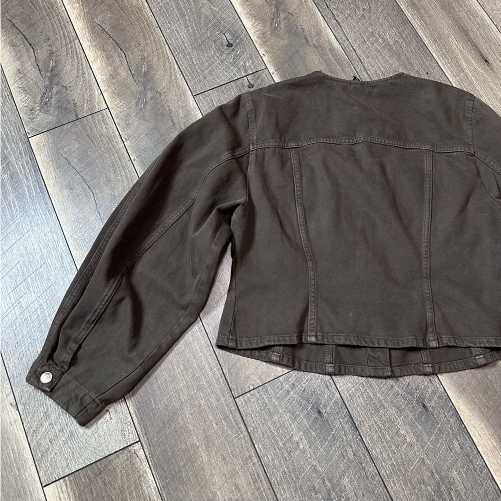 H&M Brown Button Down Jacket