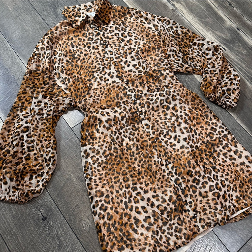 Dress Forum Los Angeles Leopard Print Blouse Dress