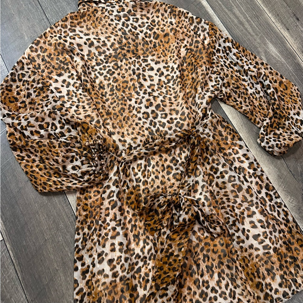 Dress Forum Los Angeles Leopard Print Blouse Dress