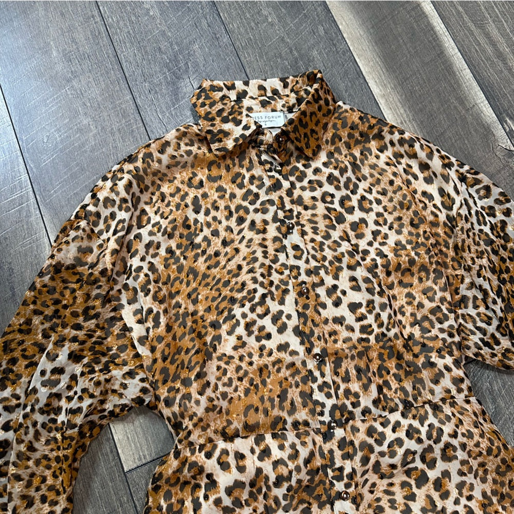 Dress Forum Los Angeles Leopard Print Blouse Dress