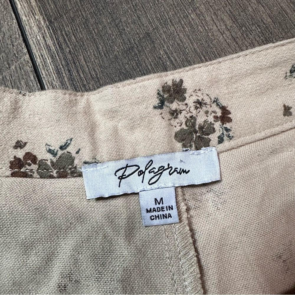 Polagram Floral Pleated Wide Leg Pants