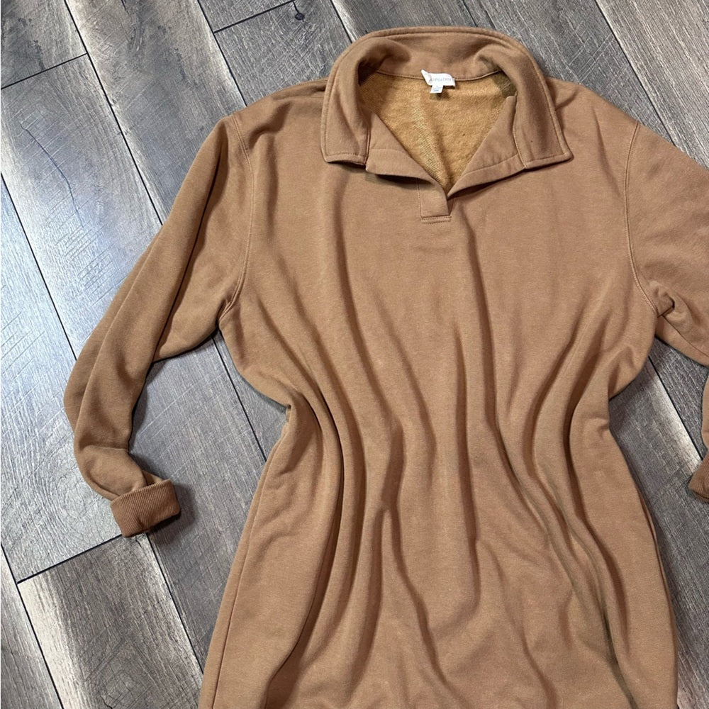 Grade & Gather Collared V Neck Dress