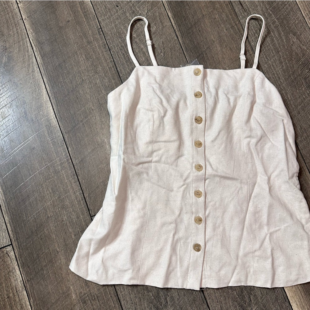 The Workshop Button Front Tank Top