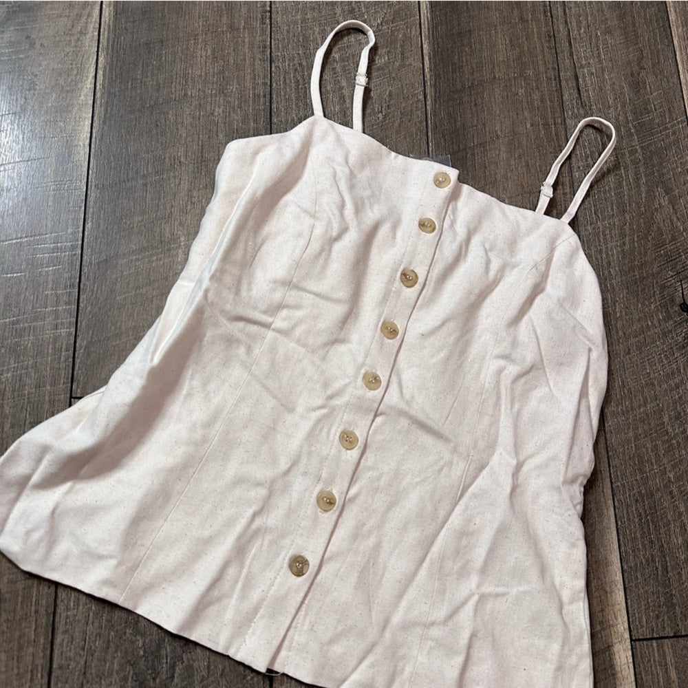 The Workshop Button Front Tank Top