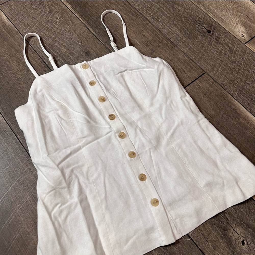 The Workshop Button Front Tank Top