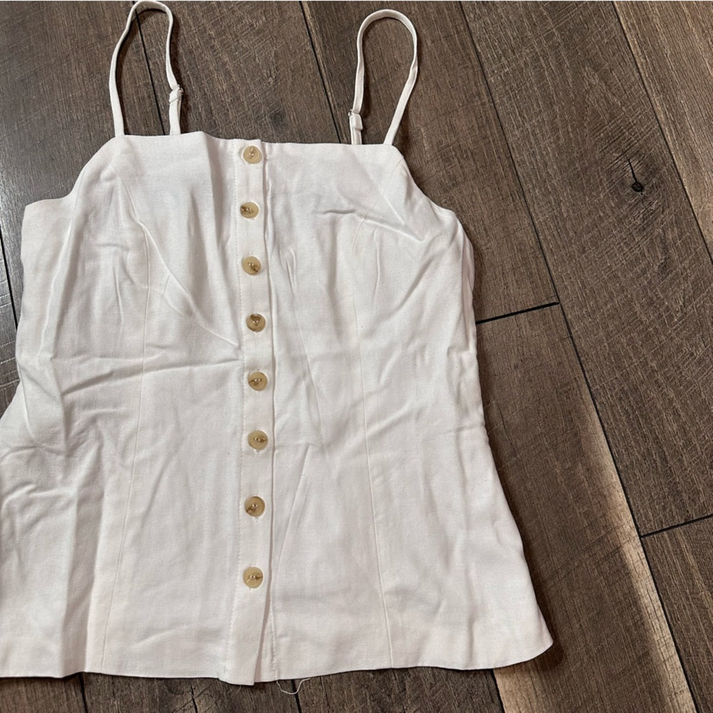 The Workshop Button Front Tank Top