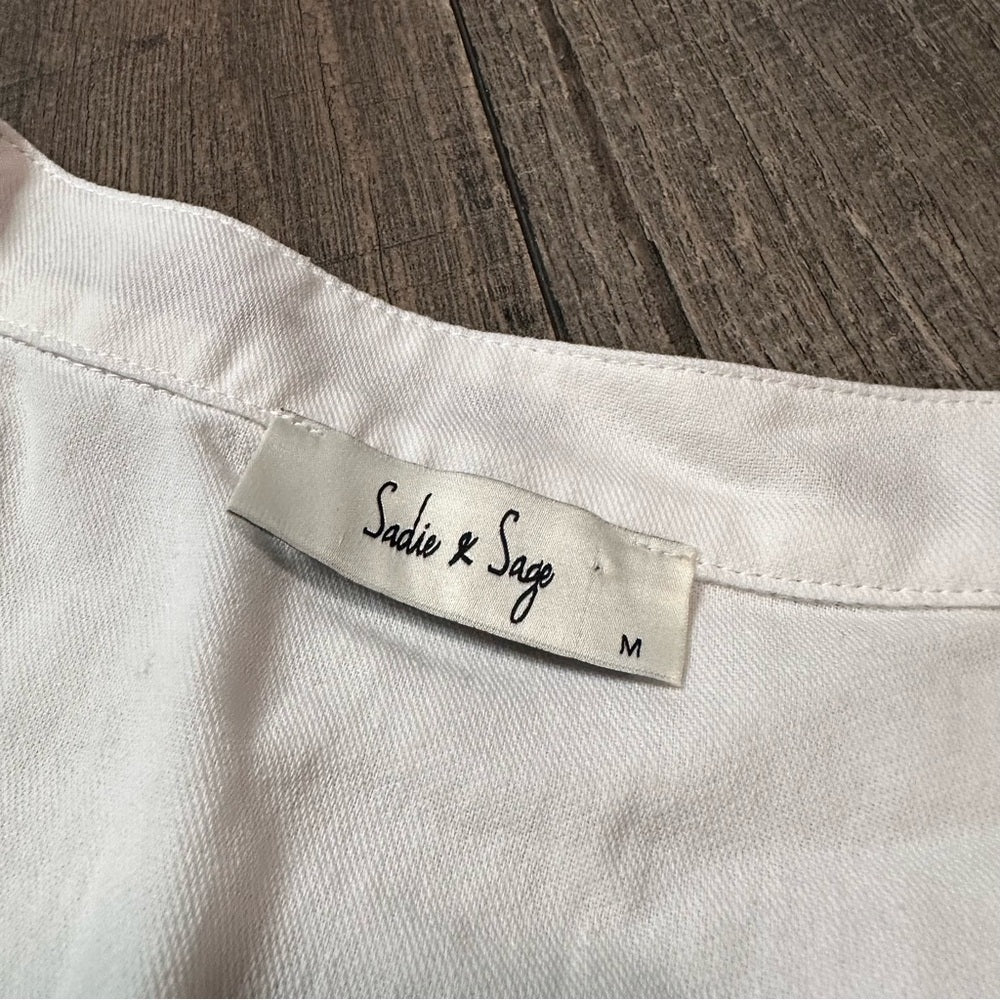 Sadie & Sage Westerly Embroidered Open Vest