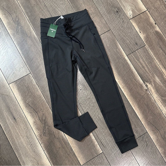 Halara High Waisted Drawstring Striped Yoga Leggings (Pockets)