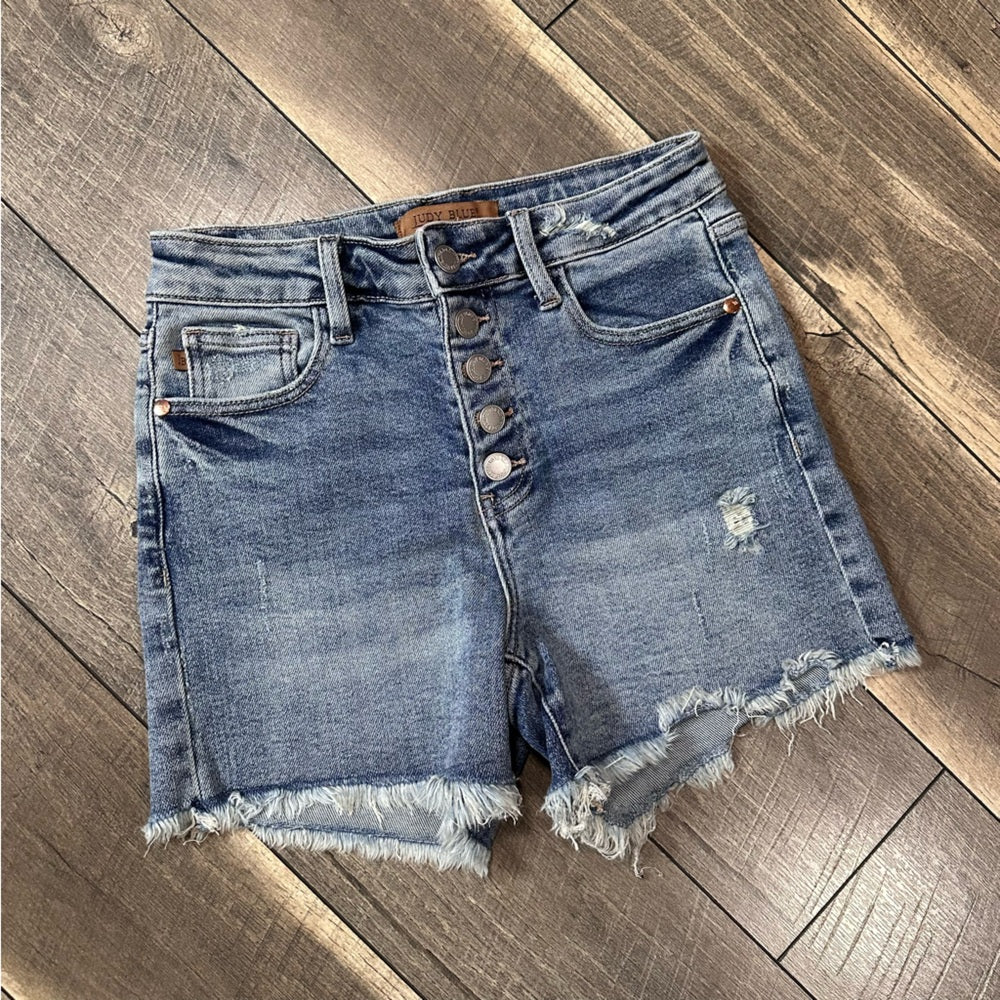 Judy Blue Hi Rise Buttonfly Shorts