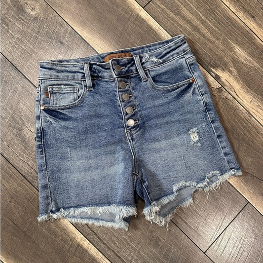 Judy Blue Hi Rise Buttonfly Shorts