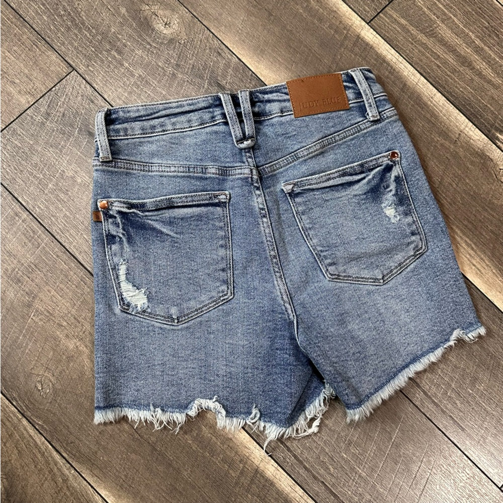 Judy Blue Hi Rise Buttonfly Shorts
