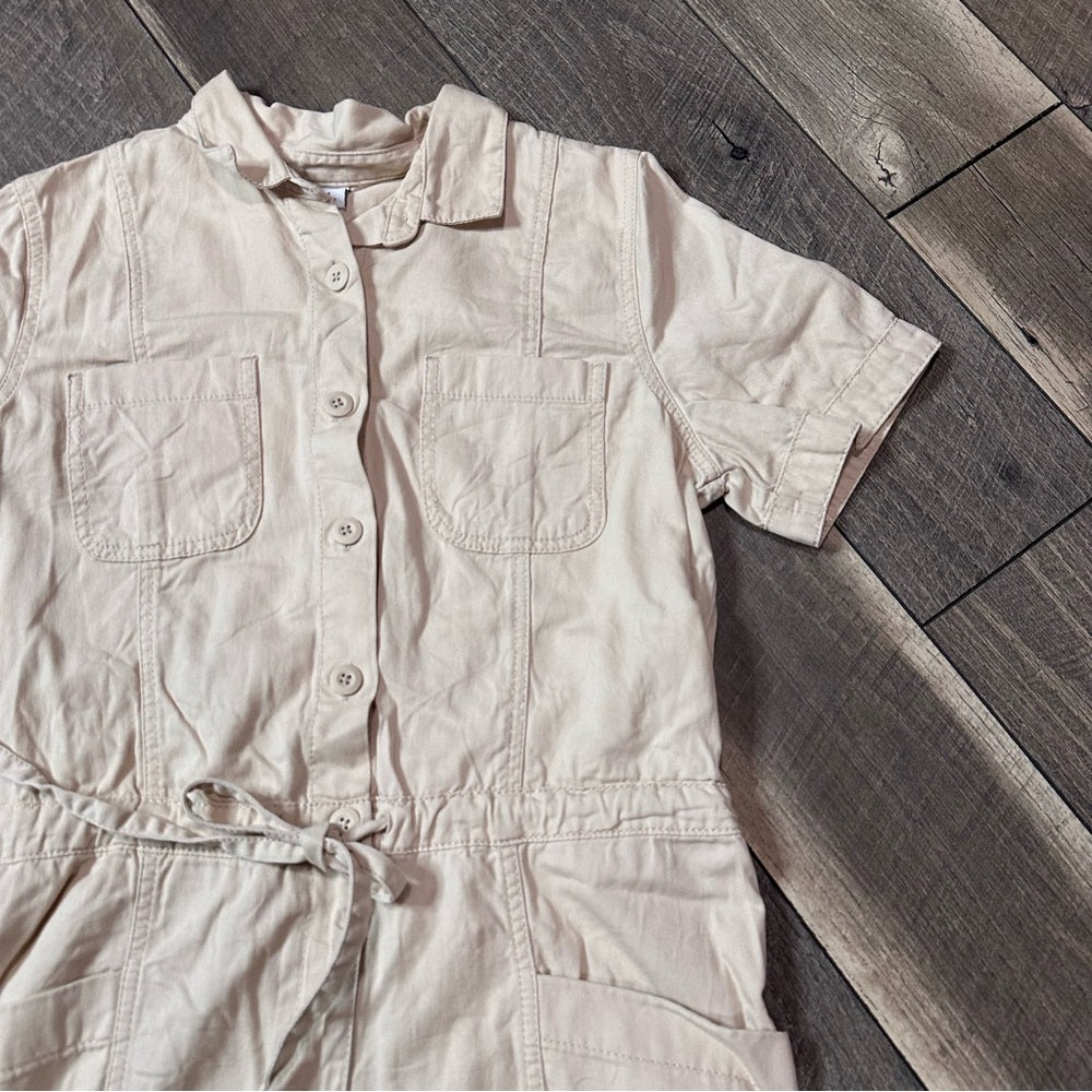 Old Navy Short Sleeve Button Front Romper