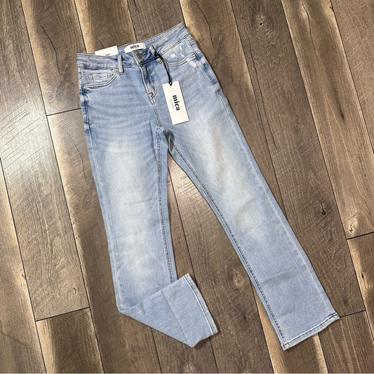 Mica Denim Mid Rise Straight Leg Jeans