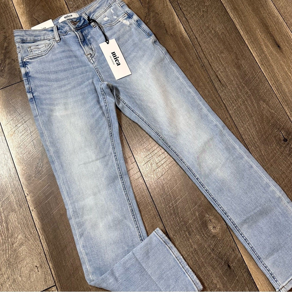 Mica Denim Mid Rise Straight Leg Jeans