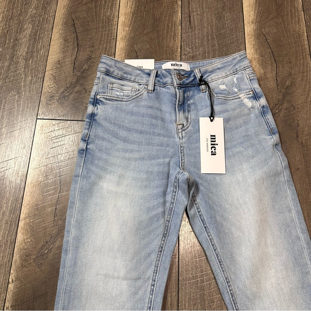 Mica Denim Mid Rise Straight Leg Jeans