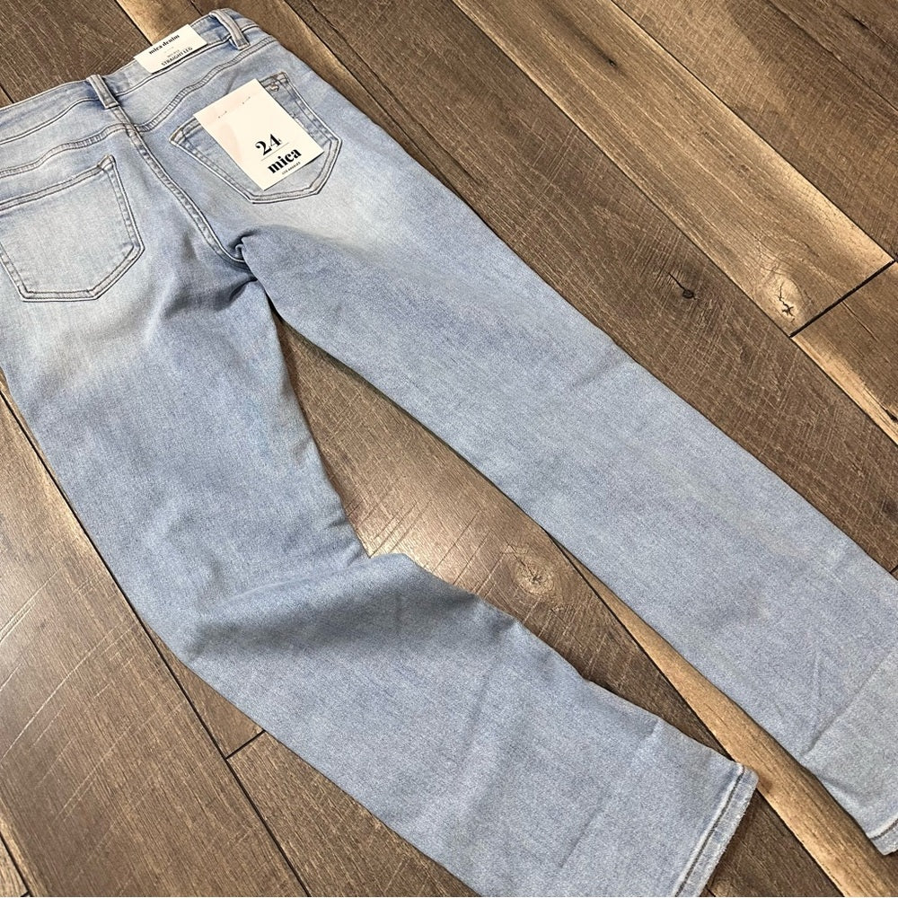 Mica Denim Mid Rise Straight Leg Jeans