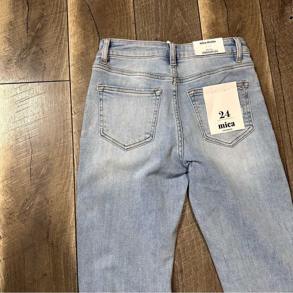 Mica Denim Mid Rise Straight Leg Jeans