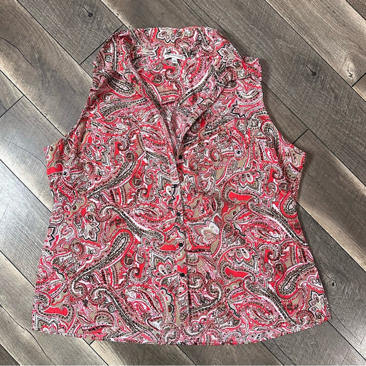Notations Collared Tank Top